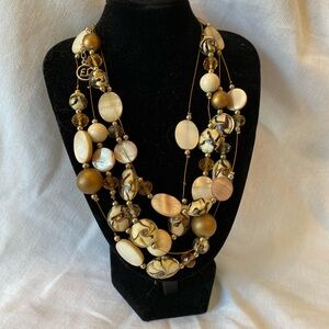 Elegant Multi-Strand Beaded Necklace  VINTAGE?